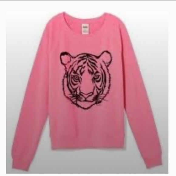 RARE PINK Victoria’s Secret  | Pink Tiger Sweatshirt | Medium - Picture 7 of 7
